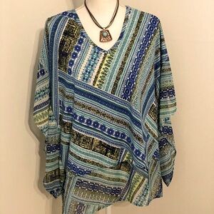 Multicolor Patterned Women's Top